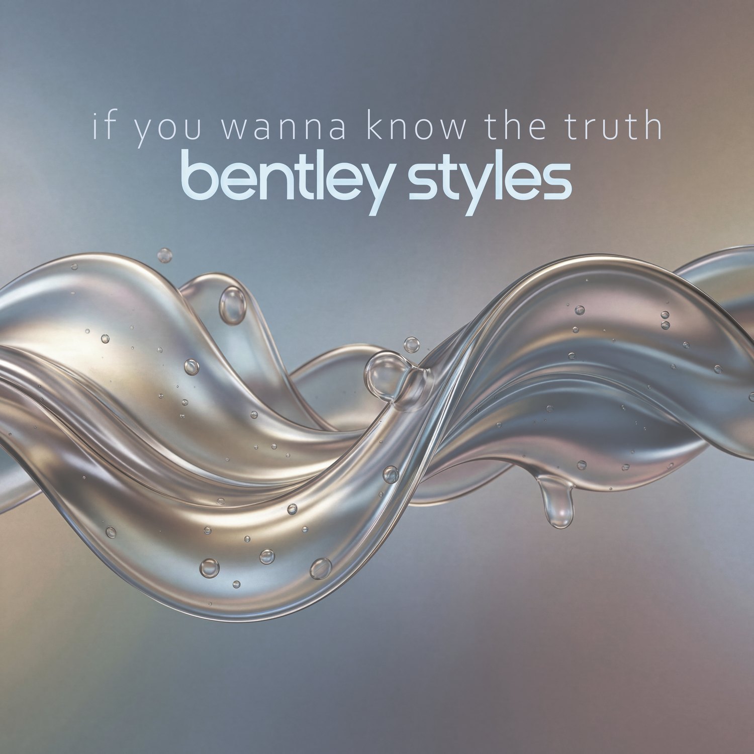 Cover art for the single “if you wanna know the truth” — liquid chrome wave on silver